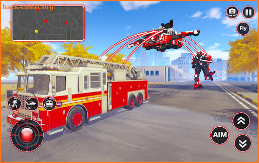 Rescue Robot Car Transform - FireTruck Robot Games screenshot