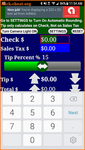 Restaurant Tip & Split Calculator Free screenshot