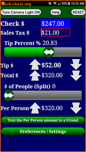 Restaurant Tip & Split Calculator Pro screenshot