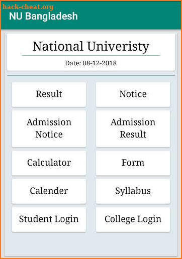 RESULT & INFO FOR NU BD screenshot