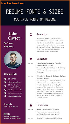 Resumaker - Resume builder app free CV maker jobs screenshot