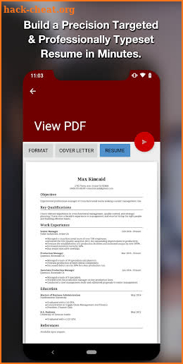 Resume Star - PDF Resume Builder App Free CV Maker screenshot