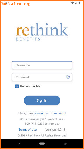 Rethink Benefits screenshot