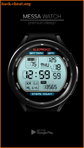 Retro Electronic Watch Face screenshot