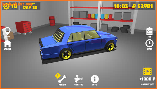 Retro Garage - Car Mechanic Simulator screenshot