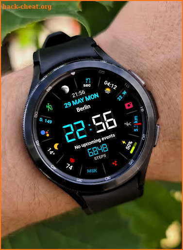 Retro LCD Black watch face screenshot