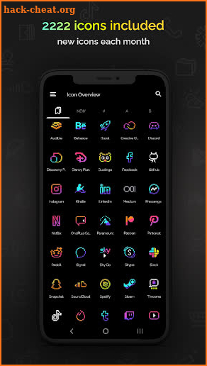 Retro Mode - Icon Pack (Neon) screenshot