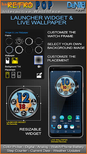 Retro Pop HD Watch Face Widget & Live Wallpaper screenshot