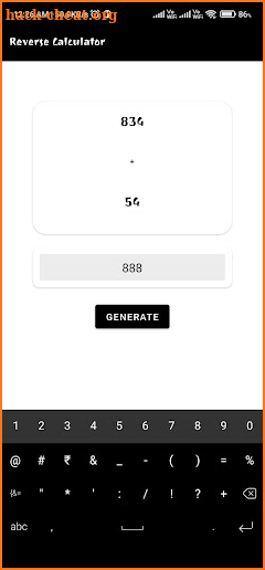 Reverse calculator screenshot