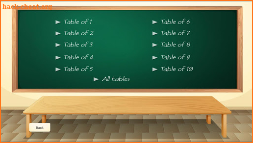 Revise your tables screenshot