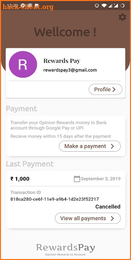 RewardsPay - Convert Google Opinion Rewards screenshot