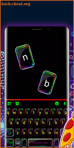 RGB Neon HD Keyboard Background screenshot