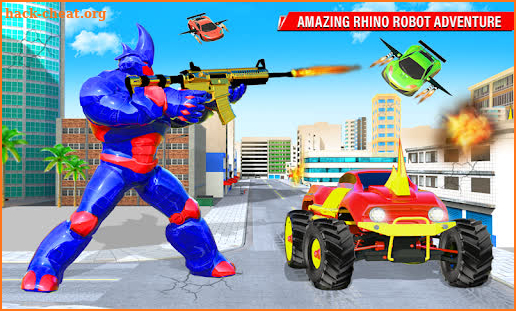 Rhino Robot Monster Truck Transform Robot Games screenshot