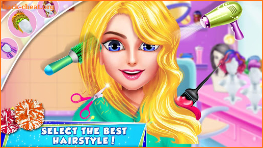 Rich Cheerleader Girl Fashion Makeover Game screenshot