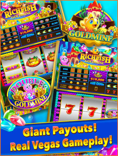 Rich Fish Gold Mine Slot Las Vegas Win Slots Game screenshot