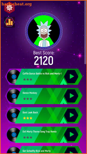 Rick and Morty EDM Hop Tiles screenshot