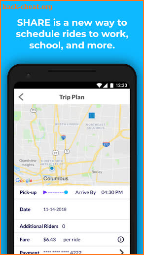 Ride with SHARE Microtransit screenshot