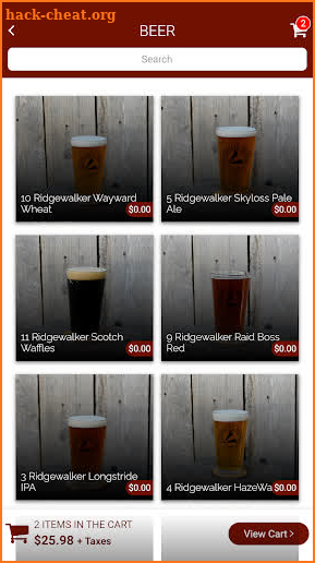 RidgeWalker Brewing Company screenshot