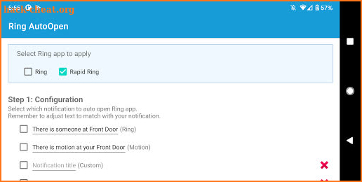 Ring Auto Open screenshot