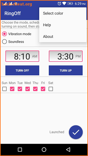 Ring Off – ring off/on scheduler, silent mode. screenshot