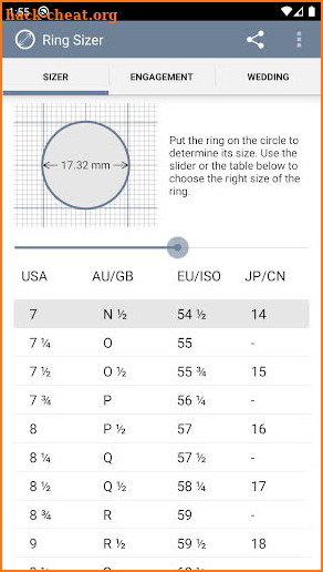 Ring Sizer by Jason Withers © screenshot