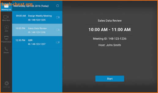 RingCentral Meetings Rooms screenshot