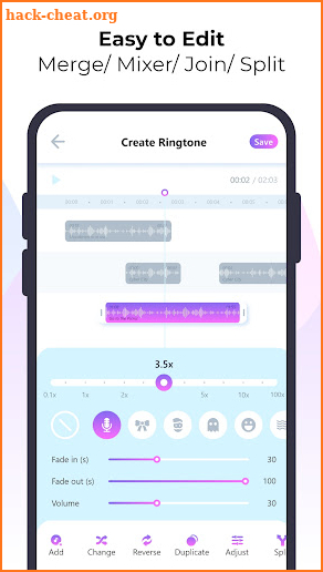 Ringtone cutter, Mp3 editor screenshot