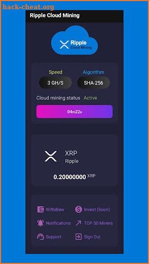 Ripple Cloud Mining - Manage your cloud mining. screenshot