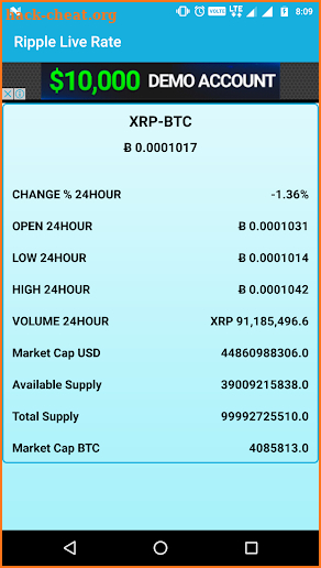 Ripple Live Rate screenshot