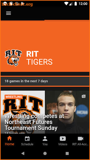 RIT Athletics screenshot