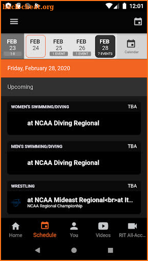 RIT Athletics screenshot