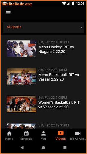 RIT Athletics screenshot