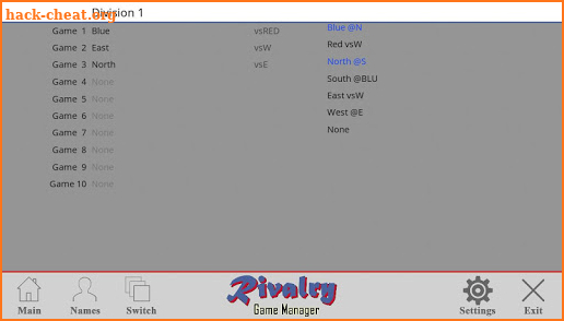 Rivalry Game Manager screenshot