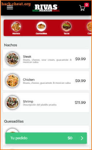 Rivas Mexican Grill screenshot