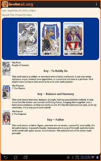 Robin Wood Tarot screenshot