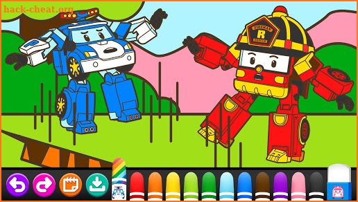 Robocar Poli SketchBook Game - Kids Painting,Color screenshot