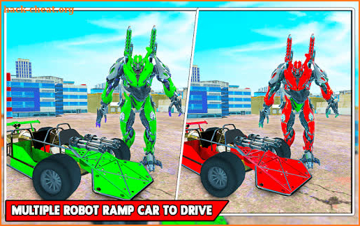 Robot Car Ramp - Robot Car transformation Game screenshot