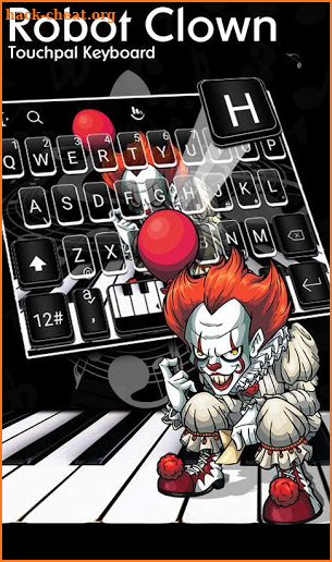 Robot Clown Piano Emoji Keyboard Theme screenshot