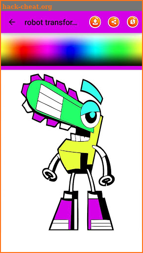 robot transformer coloring games screenshot