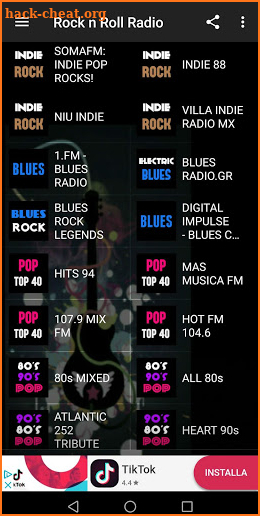 Rock n Roll music radio screenshot