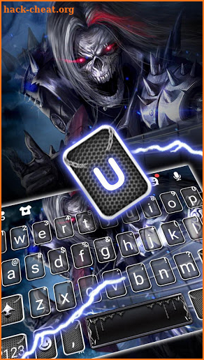 Rock Roaring Skull Keyboard Theme screenshot