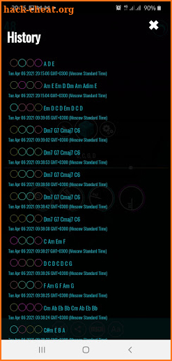 RockDice Chord Progression screenshot