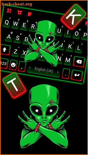 Rocker Alien Keyboard Background screenshot