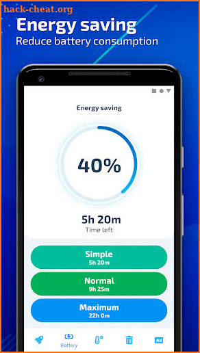 Rocket Booster – Battery saver & Memory cleaner screenshot