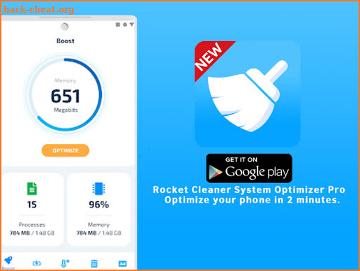 Rocket Cleaner System Optimizer & Du Battery saver screenshot