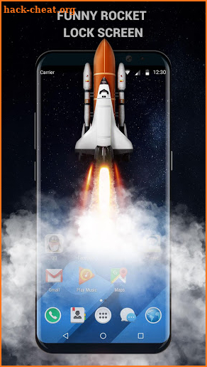 Rocket lock screen screenshot