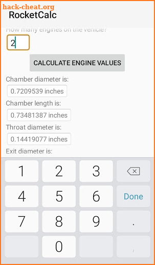 RocketCalc screenshot