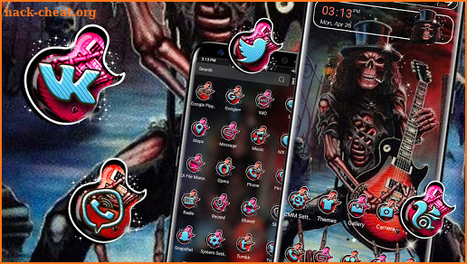 Rockstar Skeleton Launcher Theme screenshot