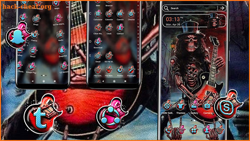 Rockstar Skeleton Launcher Theme screenshot