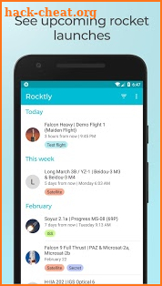 Rocktly: Rocket launches screenshot